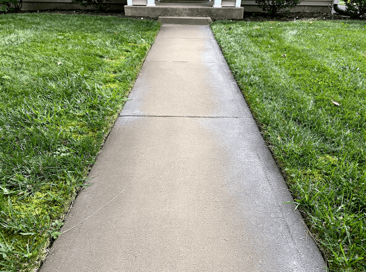 Sidewalk & Walkway Cleaning by Brisk Pressure Washing